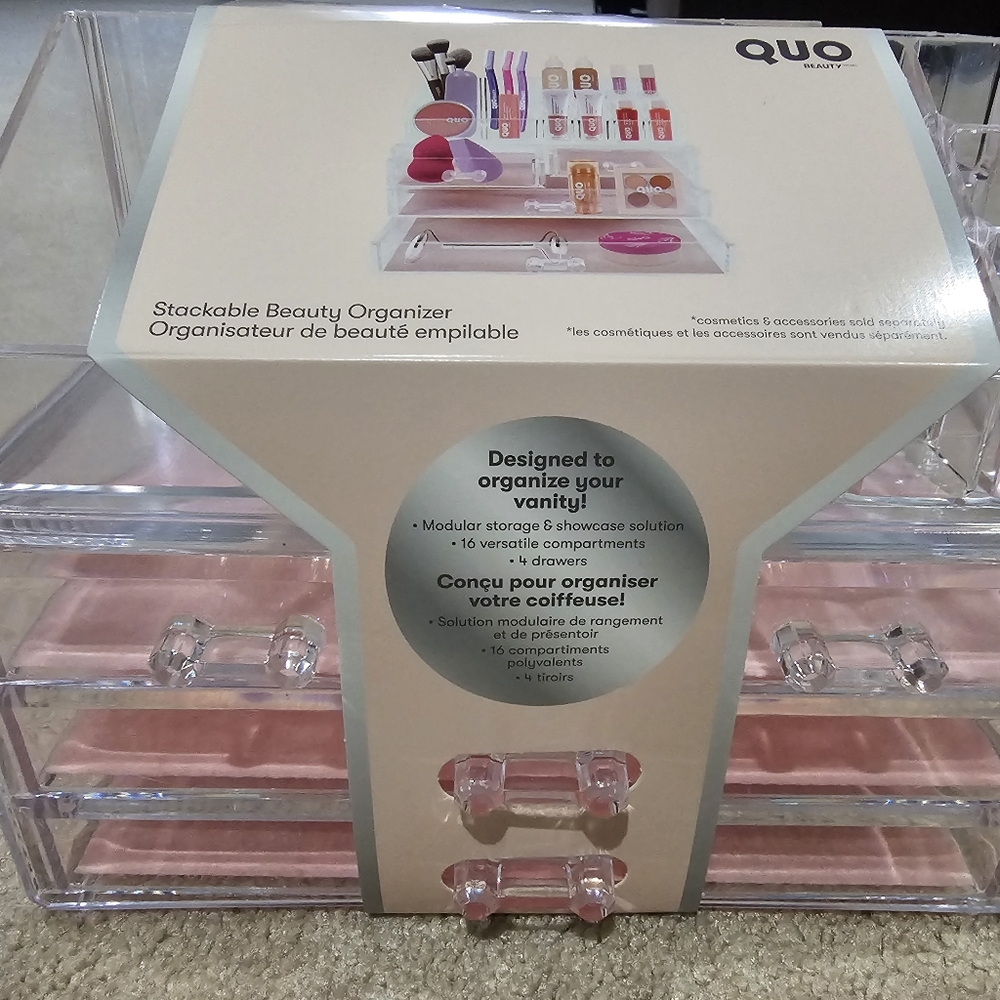 Quo Clear Stackable Makeup Organizer - Picture 2 of 7